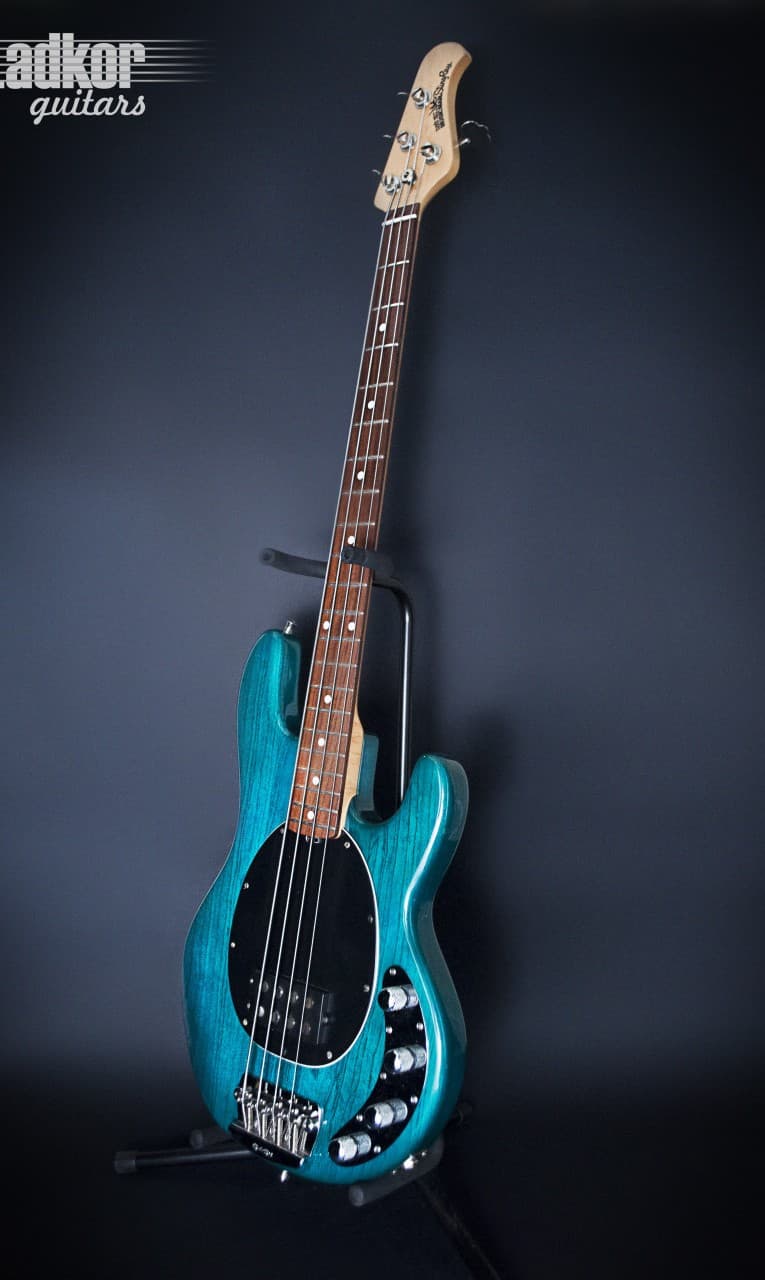 2000 Ernie Ball Musicman Stingray Translucent Teal Bass