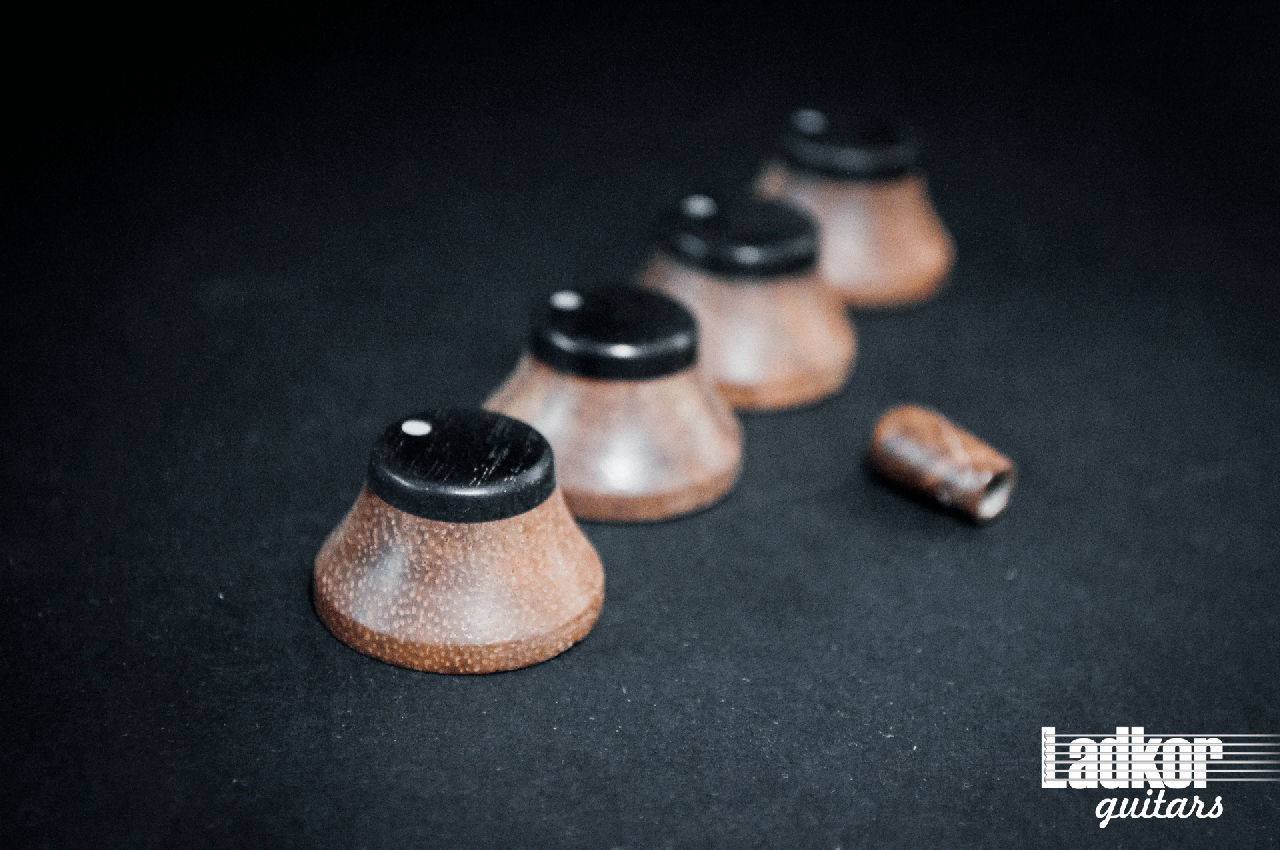 Koa Set Custom Knobs For Volume And Tone with Tip PRS
