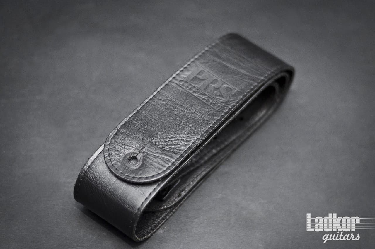 PRS Logo Leather Strap Black