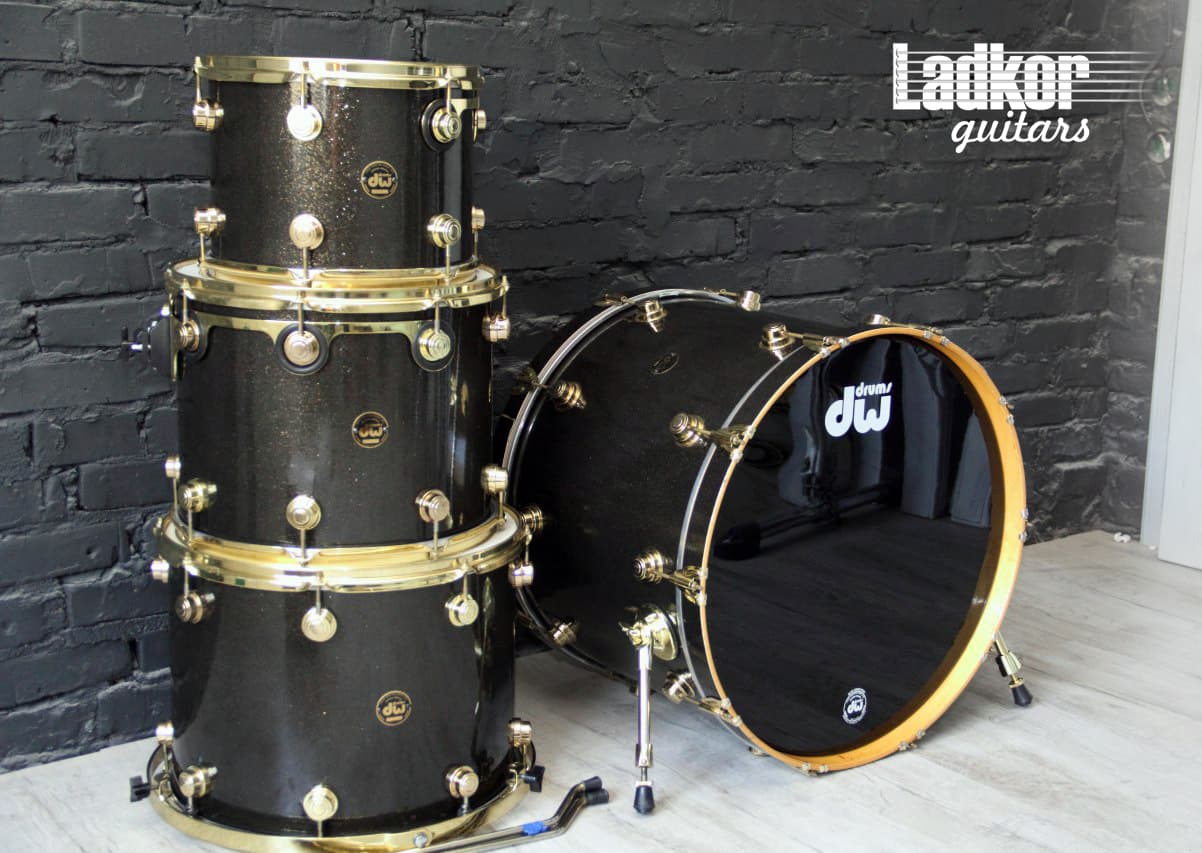 DW Collectors Maple Piano Black Shell Pack Drums