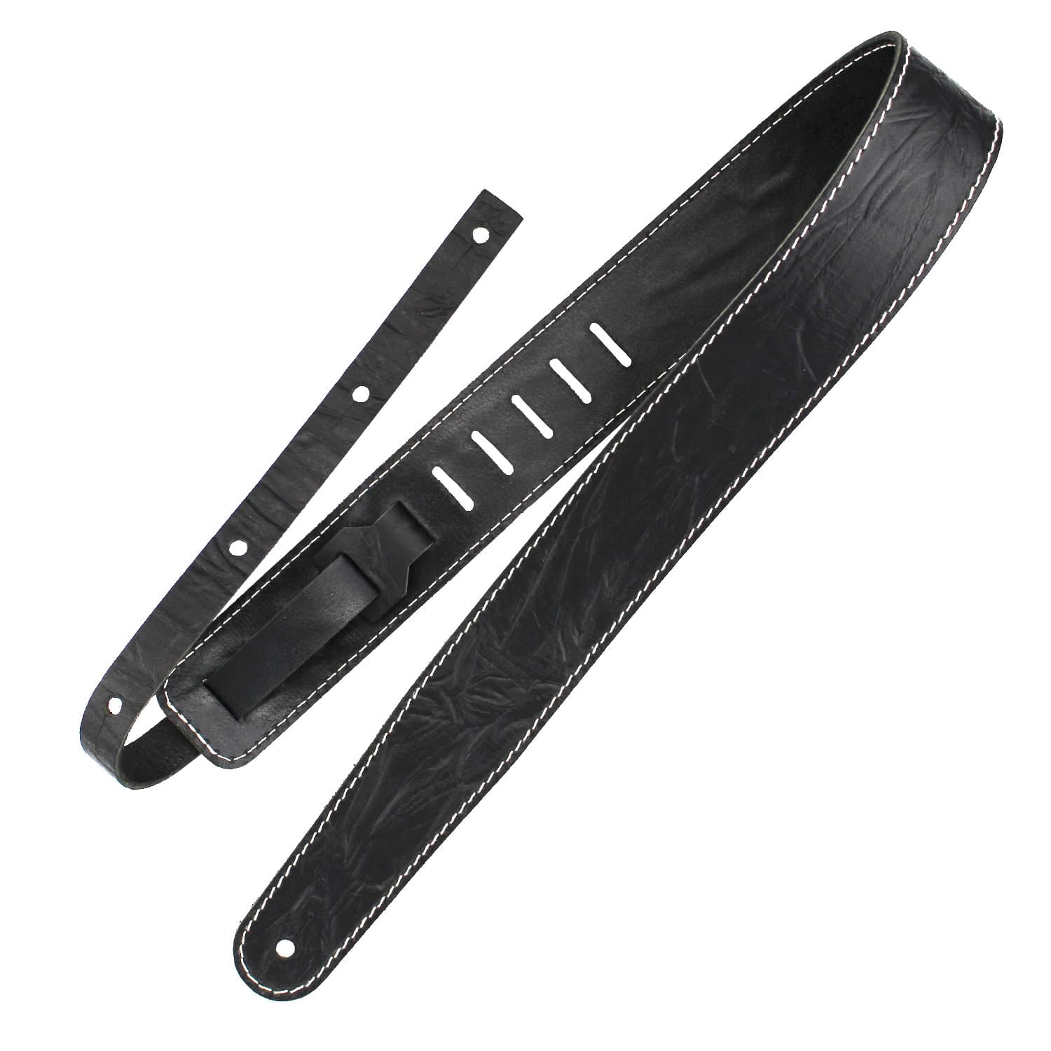 Ремень гитарный Richter GUITAR STRAP RAW II CONTOUR WRINKLE BLACK 1513