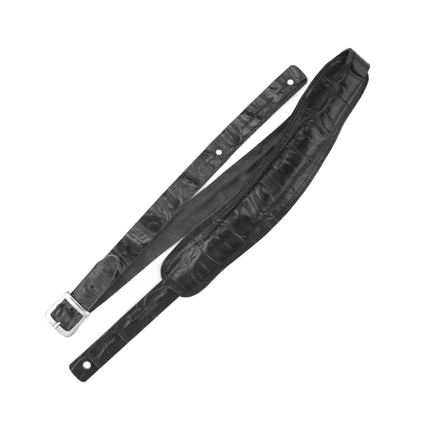 Ремень гитарный Richter GUITAR STRAP SLIM DELUXE  CROCO BLACK 1028