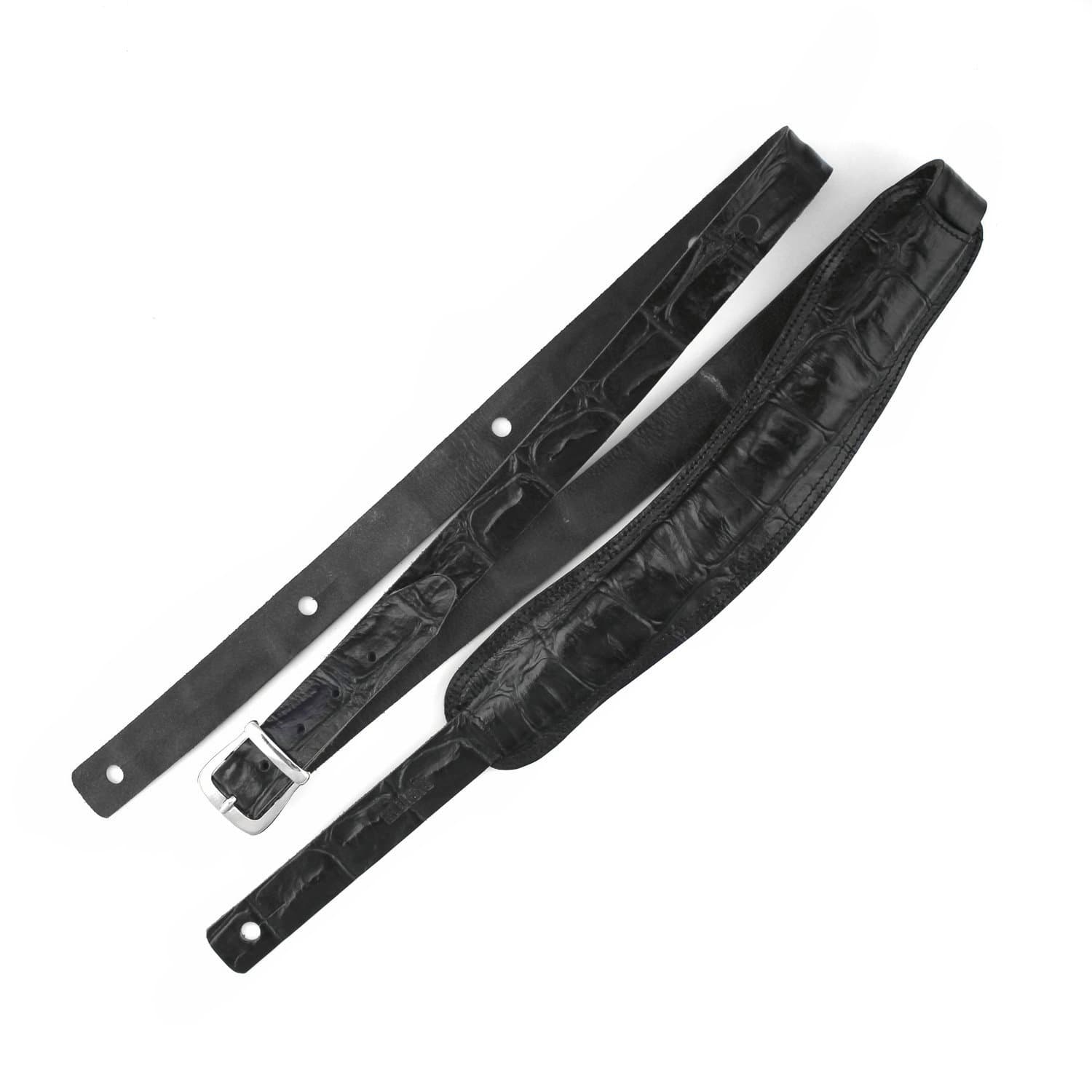 Ремень гитарный Richter GUITAR STRAP SLIM DELUXE XL CROCO BLACK 1029