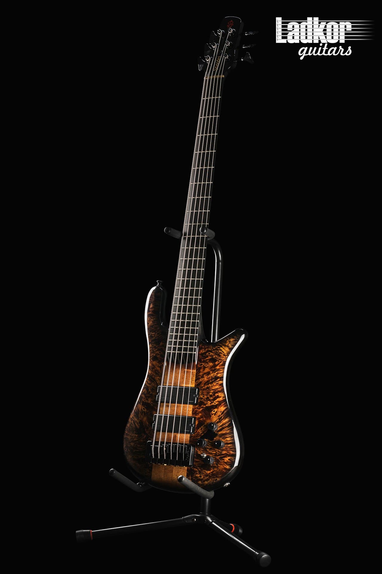 Spector NS-6 XL Ale's Inferno Buckeye Burl Top Redwood Fishman Fluence Neck-Thru 6 String Bass NEW