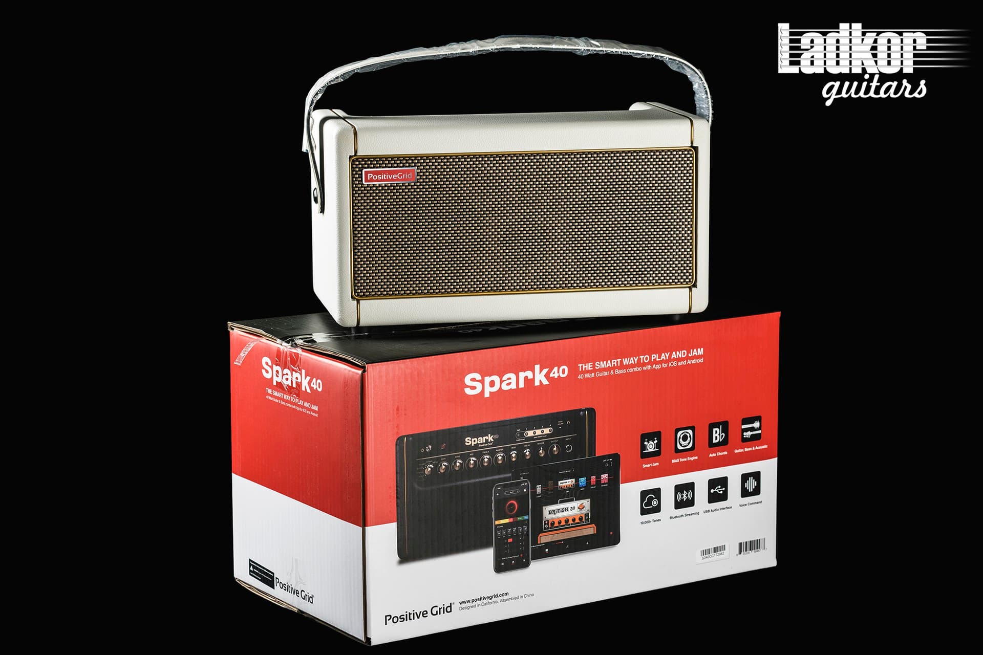 Positive Grid Spark 40 Pearl Limited Edition 40-Watt 2x4" Modeling Guitar Combo NEW