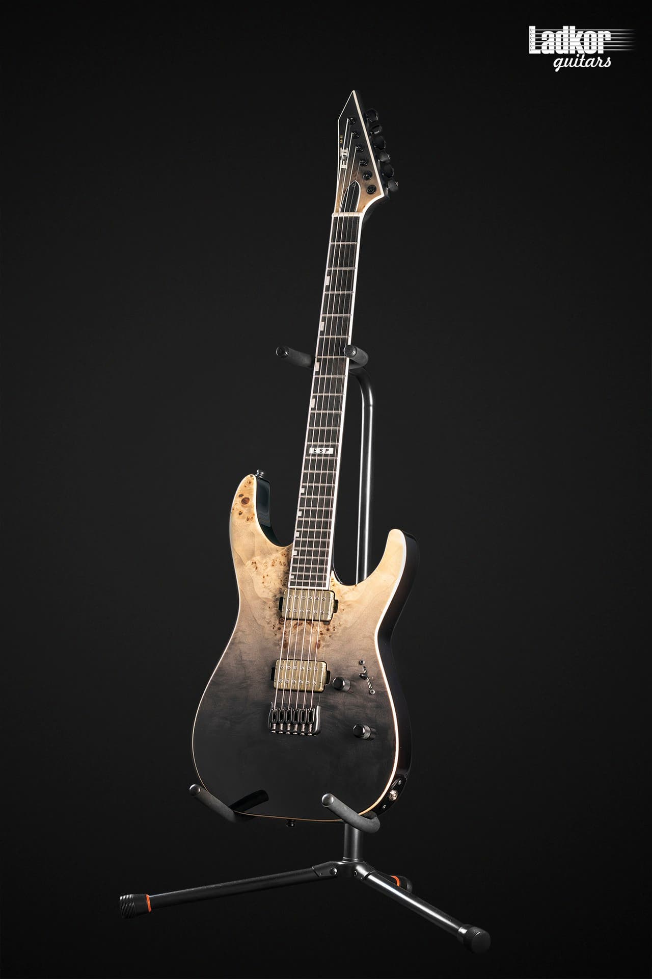 ESP E-II M-II NT Black Natural Fade Buckeye Burl Maple NEW