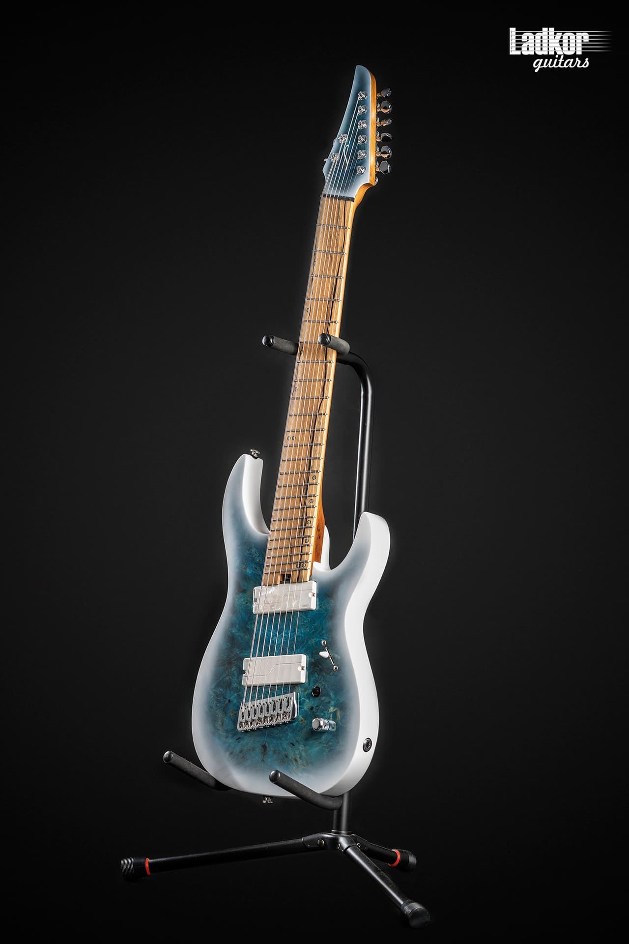 Legator N8FOD Arctic Blue Ninja Fanned Fret Multiscale 8 String Overdrive Series Palemoon Ebony NEW
