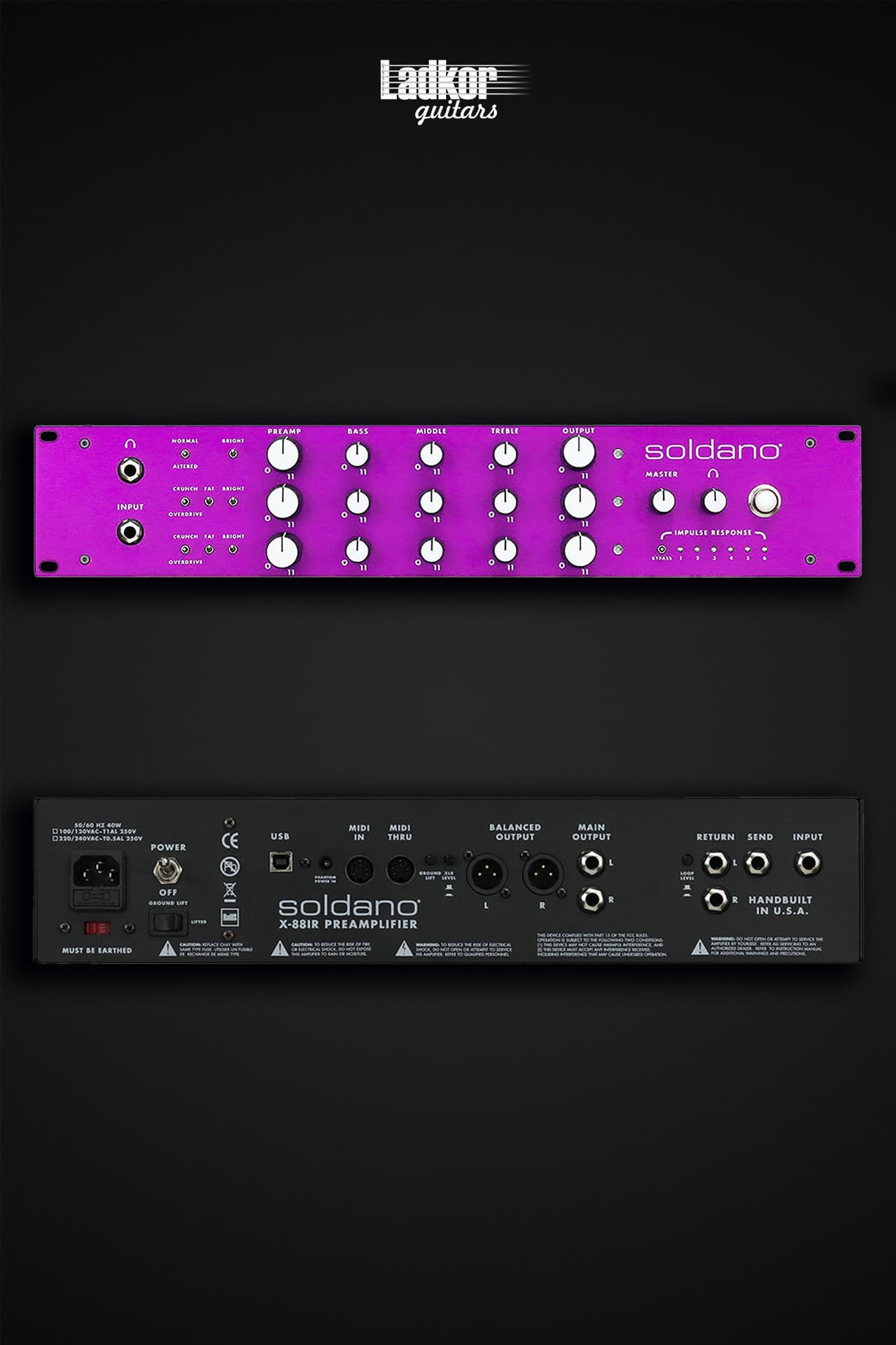 Soldano X88-IR 3-Channel All-Tube Stereo Rackmount Preamp NEW