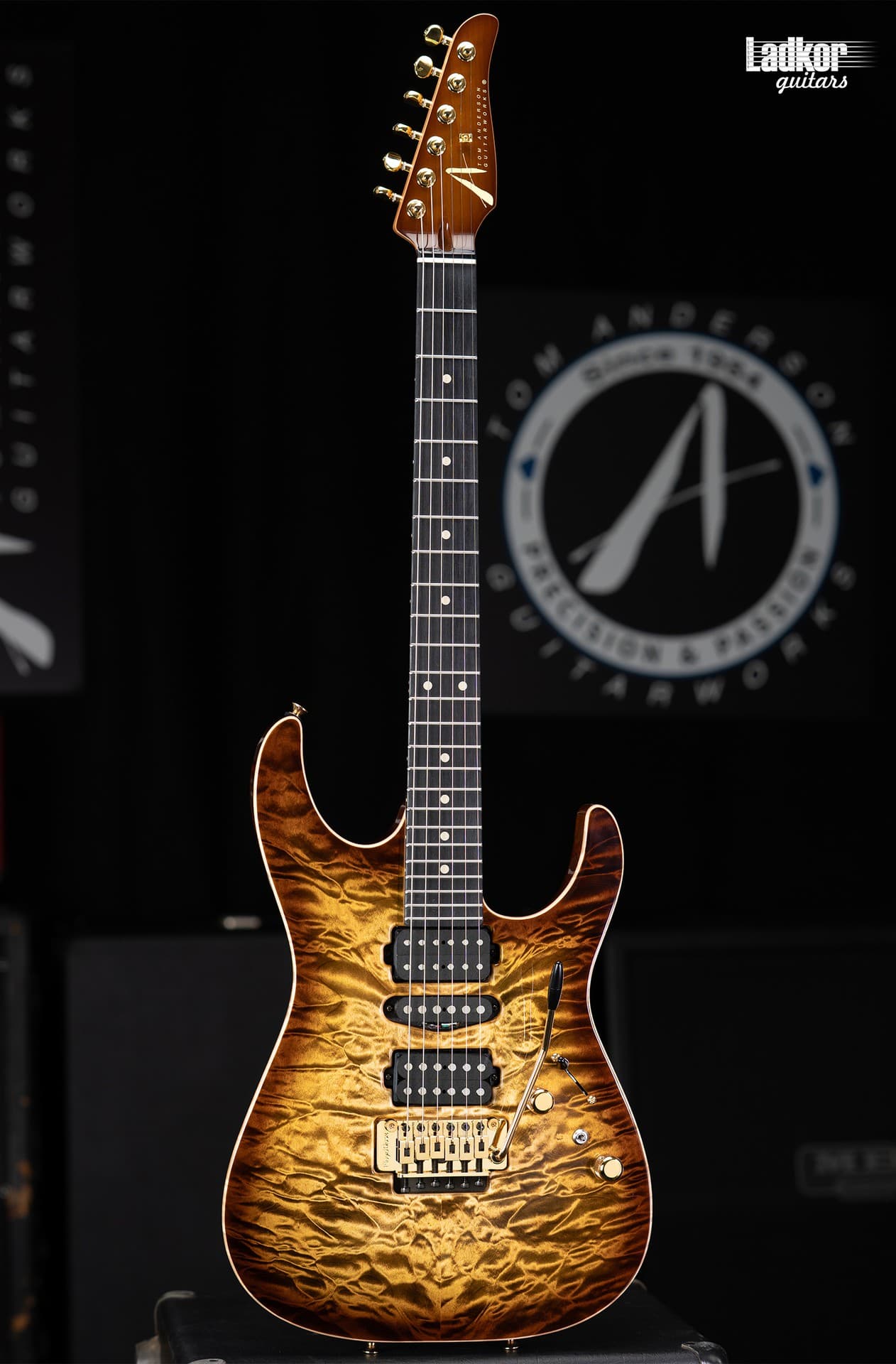Tom Anderson Li'l Angel Light Tiger Eye Burst HSH Quilt Top