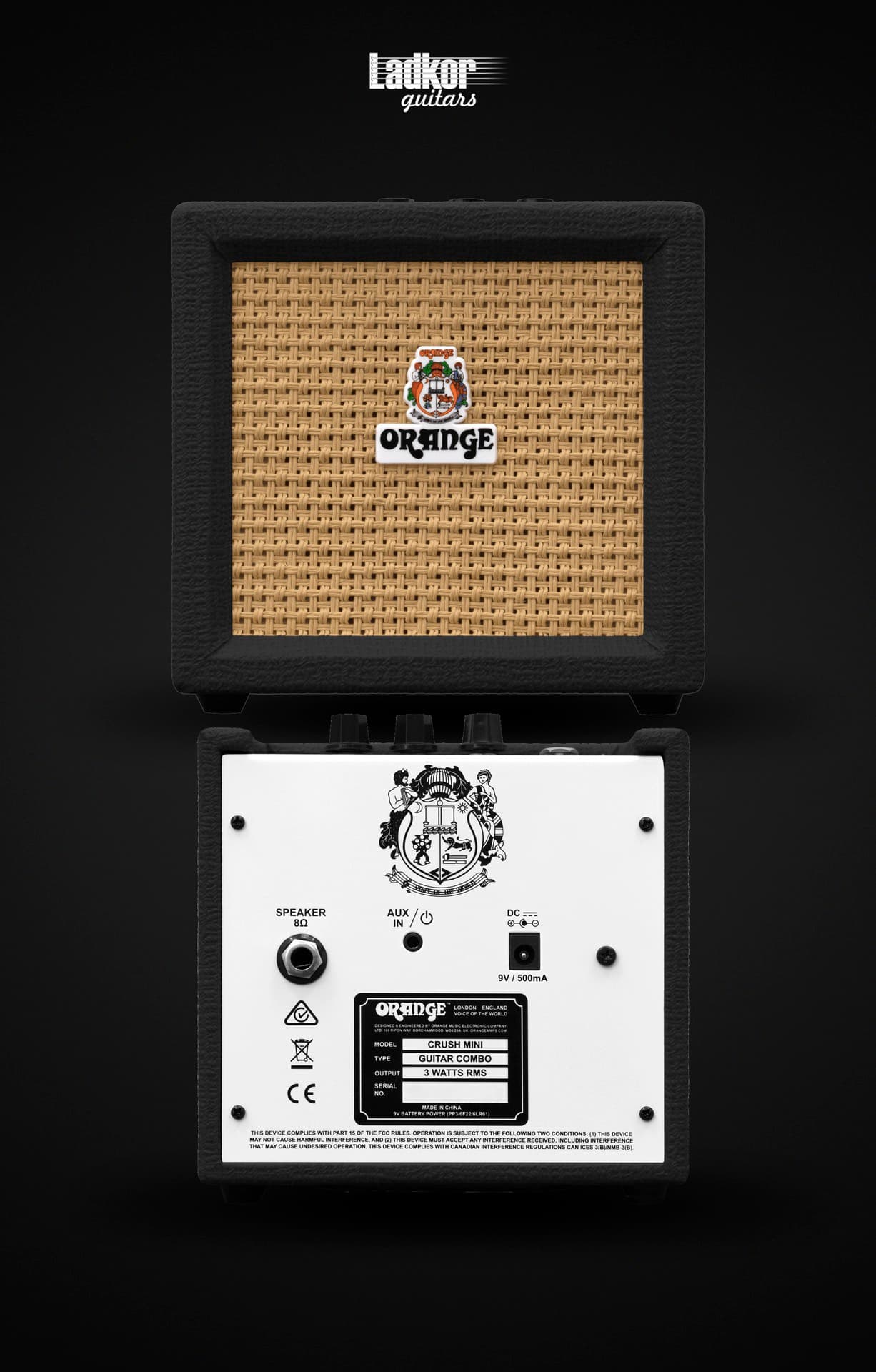 Orange Crush Mini Black 1x4" 3-Watts Guitar Combo