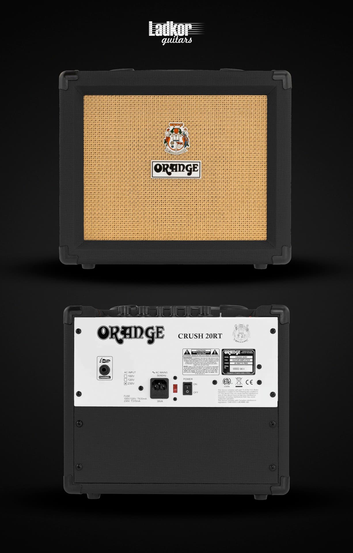 Orange Crush 20RT Black 1x8" 20-Watts Guitar Combo