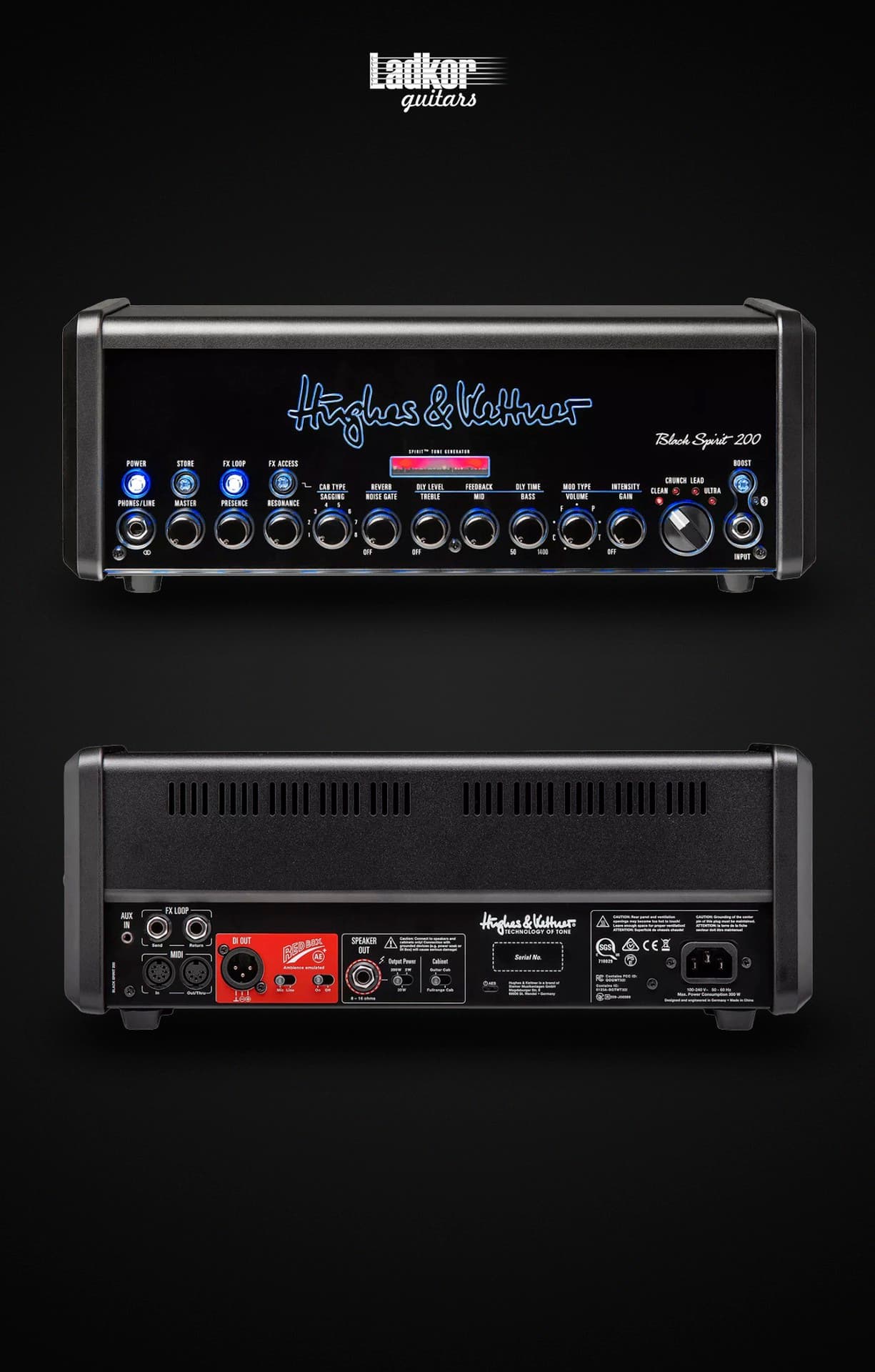 Hughes & Kettner Black Spirit 200 Head 200-Watt Guitar Amp Head