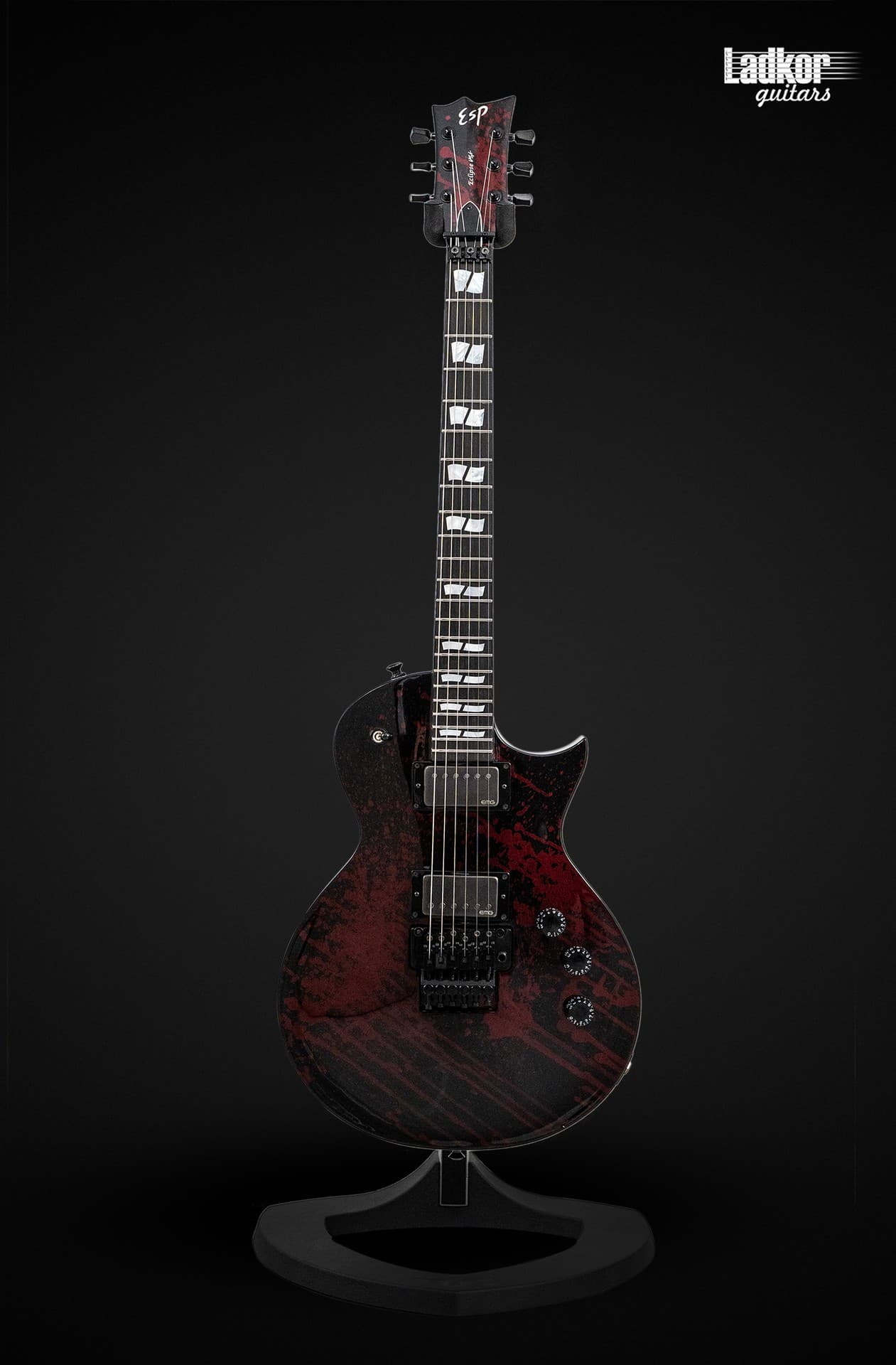ESP USA Eclipse FR Blood Splatter Black EMG