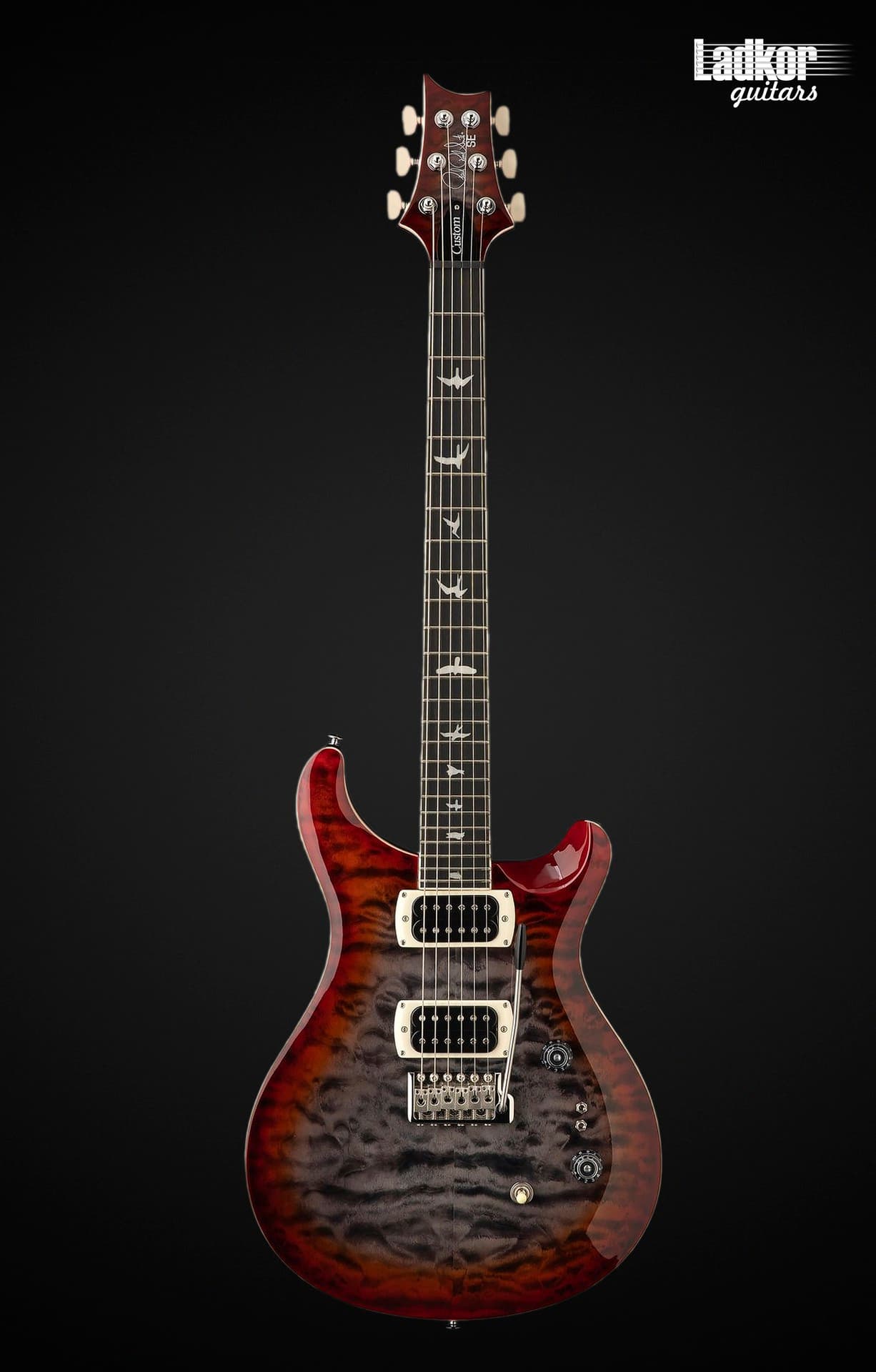 PRS SE Custom 24-08 Quilt Charcoal Cherry Burst