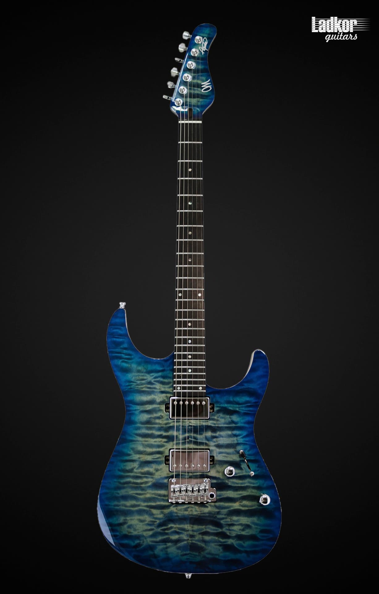 Mayones Aquila Elite S 6 Lagoon Burst Gloss Quilted Maple 4A Swamp Ash T.E.W. T-2BLU-B-G