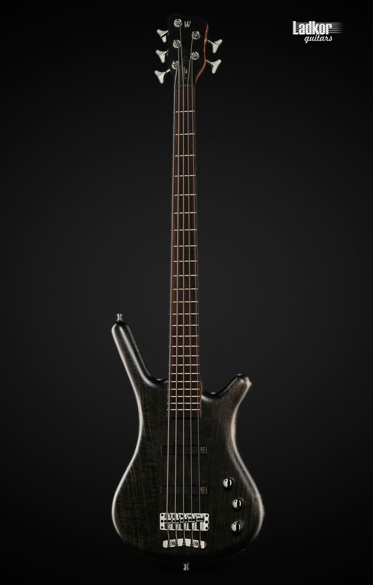 Warwick Teambuilt Pro Series Corvette Ash A/A Nirvana Black Transparent Satin 5 String Bass