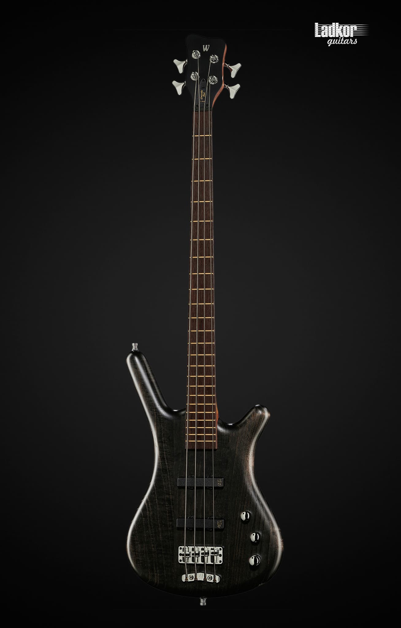 Warwick Teambuilt Pro Series Corvette Ash A/A Nirvana Black Transparent Satin 4 String Bass