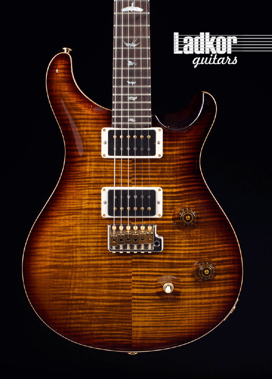 PRS Custom 24 10 Top Pattern Thin Black Gold Burst NEW