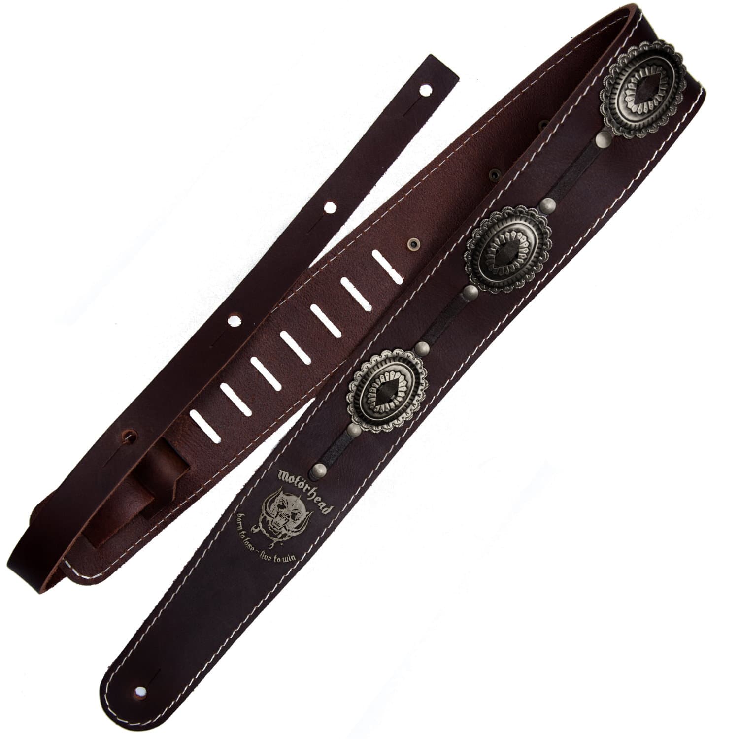 Ремень гитарный Richter Guitar MOTÖRHEAD GUITAR STRAP BROWN / OLD SILVER 1567